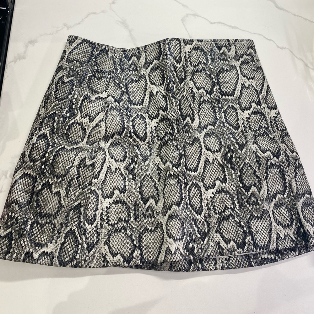 Leather Snakeskin Skirt